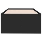 vidaXL Lit de jour avec tiroirs noir 75x190 cm bois d'ingénierie