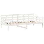 vidaXL Lit de jour avec toit sans matelas blanc 90x200 cm bois massif