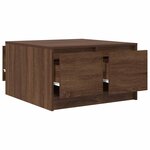 vidaXL Table basse avec tiroirs chêne marron 70 5x70x40 cm