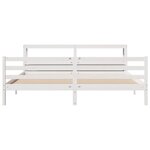 vidaXL Cadre de lit avec tête de lit sans matelas blanc 200x200 cm