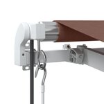 vidaXL Auvent rétractable automatique avec LED marron 350x250 cm