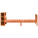 vidaXL Lit bibliothèque sans matelas cire marron 75x190 cm bois massif