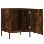 vidaXL Table de chevet chêne fumé 40x40x50 cm bois d'ingénierie