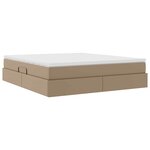 vidaXL Lit avec rangement et matelas Cappuccino 180 x 200 cm