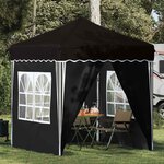 vidaXL Tente de fête pop-up 195 x 195 x 245 cm Noir Tissu Oxford