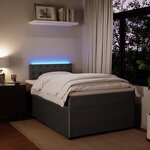 vidaXL Sommier à lattes de lit et matelas gris foncé 120x190cm velours