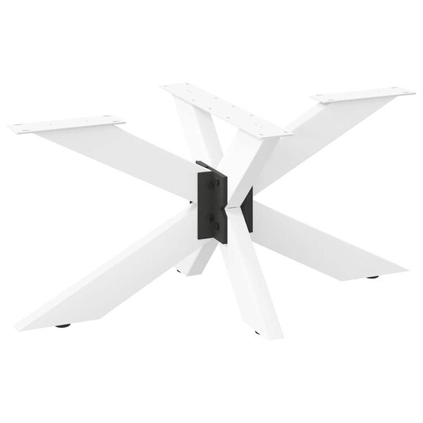 vidaXL Pied de table basse en forme d'araignée  blanc  98 x 58 x (42-43) cm  acier