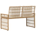 vidaXL Banc extérieur 2 -Seater 116 x 55 x 82 cm Acier et Rattan Poly