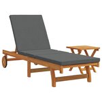 vidaXL Transat 2 pc Bois d'Acacia Massif Marron