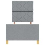 vidaXL Cadre de lit avec tête de lit Gris clair 80 x 200 cm tissu