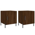 vidaXL Tables de chevet 2Pièces chêne marron 40x40x50cm bois d'ingénierie