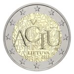 Pièce de monnaie 2 euro commémorative Lituanie 2015 BU – Langue lituanienne