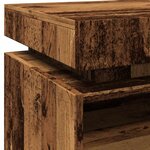 vidaXL Armoires de chevet et lumières LED 2Pièces vieux bois 40x39x48 5cm