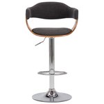 vidaXL Tabourets de bar lot de 2 gris bois courbé et tissu