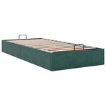 vidaXL Cadre de lit ottoman sans matelas vert foncé 90x190 cm velours