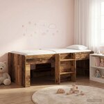 vidaXL Cadre de Lit Élevé pour Enfants 2 Pièces Bois ancien 98 5 x 200 cm