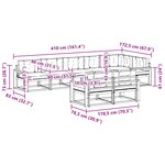 vidaXL Ensemble de canapés d'extérieur 6 Pièces Blanc et gris clair