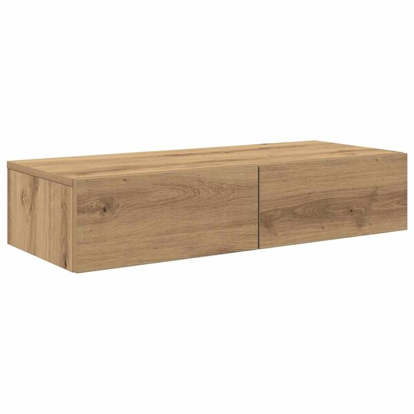 vidaXL Étagère murale avec tiroirs chêne artisanal bois d'ingénierie
