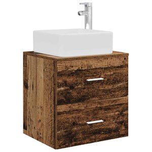 vidaXL Vanité de lavabo mural Bois ancien 53 x 34 5 x 63 cm