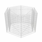 vidaXL Lit surélevé à gabion hexagonale 160x140x100 cm
