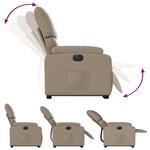 vidaXL Fauteuil inclinable électrique cappuccino similicuir