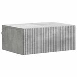 vidaXL Cabinet de chevet mural 2 Pièces Gris béton 49 x 34 5 x 20 cm