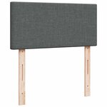 vidaXL Sommier à lattes de lit avec matelas Gris foncé 80x200 cm Tissu