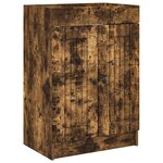 vidaXL Armoire sous évier de salle de bain Chêne fumé