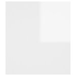 Vidaxl table d'appoint blanc brillant 60x40x45 cm aggloméré