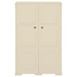 vidaXL Armoire plastique 79x43x125 cm design de bois blanc angora
