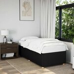 vidaXL Cadre de lit sans matelas noir simple tissu