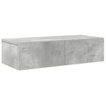 vidaXL Étagère murale avec tiroirs gris béton bois d'ingénierie