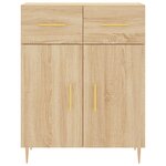 vidaXL Buffet haut Chêne sonoma 69 5x34x180 cm Bois d'ingénierie