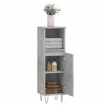vidaXL Armoire de salle de bain gris béton 30x30x100 cm