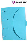 Chemise de classement perforées Smartfolder - pelliculé brillante - A4 - bleu SMARTFOLDER