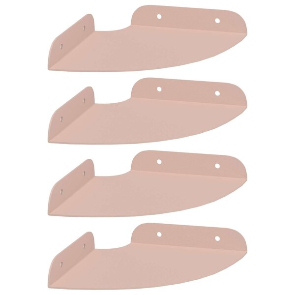 vidaXL Étagère flottante avec étagère 4 Pièces Rose 15 x 15 x 2 cm