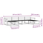vidaXL Ensemble de canapés d'extérieur 6 Pièces Naturel