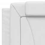 vidaXL Lit avec matelas blanc 100x200 cm similicuir