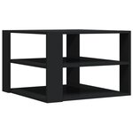 vidaXL Table basse noir 59 5x59 5x40 cm bois d'ingénierie