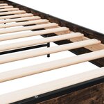 vidaXL Cadre de lit Chêne fumé 80 x 200 cm Bois d'ingénierie