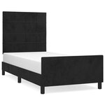 vidaXL Cadre de lit sans matelas noir 80x200 cm velours