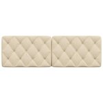 vidaXL Coussin de tête de lit crème 160 cm tissu