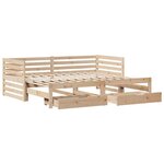 vidaXL Lit de jour avec tiroirs sans matelas 90x200 cm bois massif
