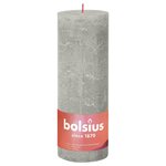 Bolsius Bougies pilier rustiques Shine 4 Pièces 190x68 mm Gris sableux