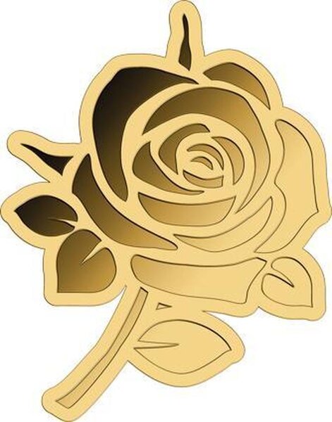 Monnaie ROSE Valentine's Day 1/200 Or 5000 Francs Gabon