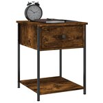 vidaXL Tables de chevet 2 Pièces chêne fumé 44x45x58 cm bois d’ingénierie