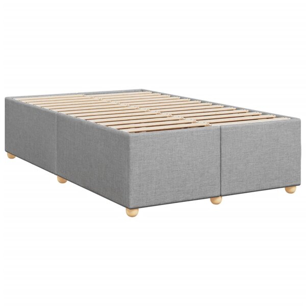 vidaXL Cadre de lit gris clair 120x190 cm tissu