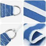 vidaXL Voile d'ombre Bleu et Blanc 4 x 4 m HDPE