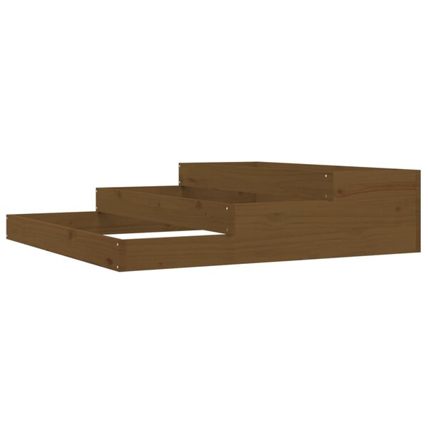vidaXL Jardinière Marron miel 107x107x27 cm Bois massif de pin