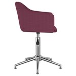 vidaXL Chaises pivotantes à manger lot de 4 violet tissu